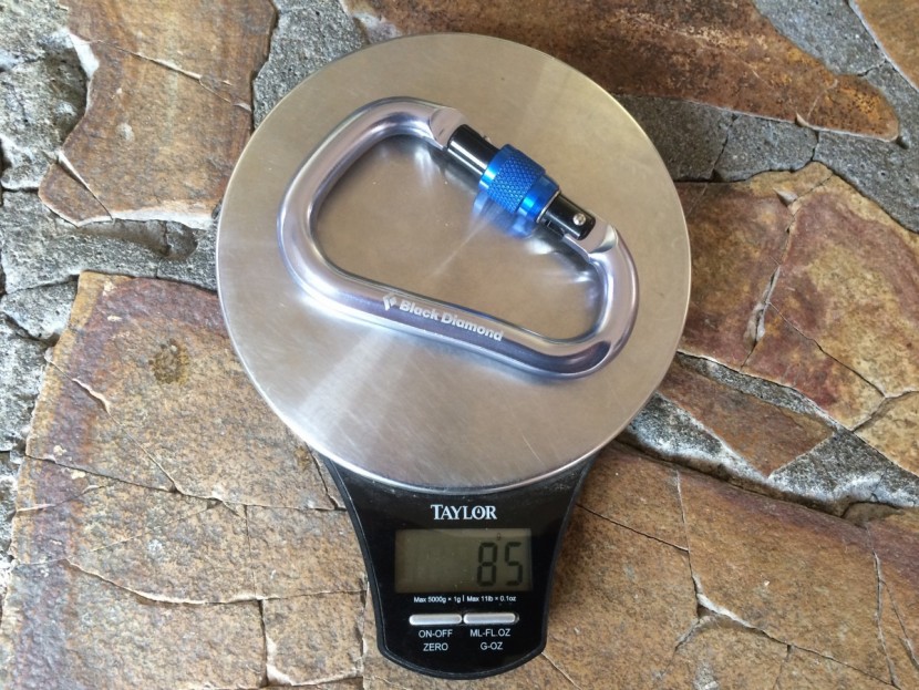 black diamond rocklock screwgate - at 85g, this one weighs considerably more than any other hms style...