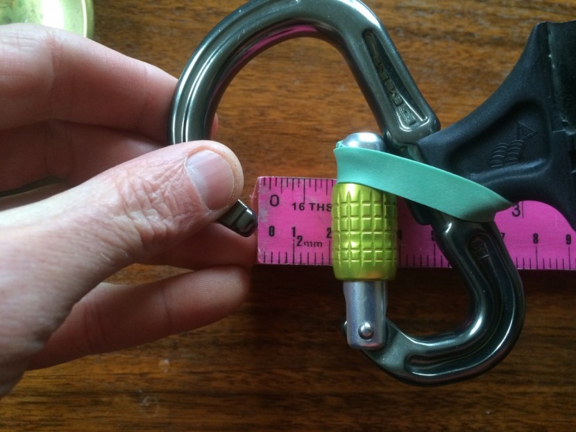 dmm belay master 2 - at just over 2cm of gate clearance, there is plenty enough room to...