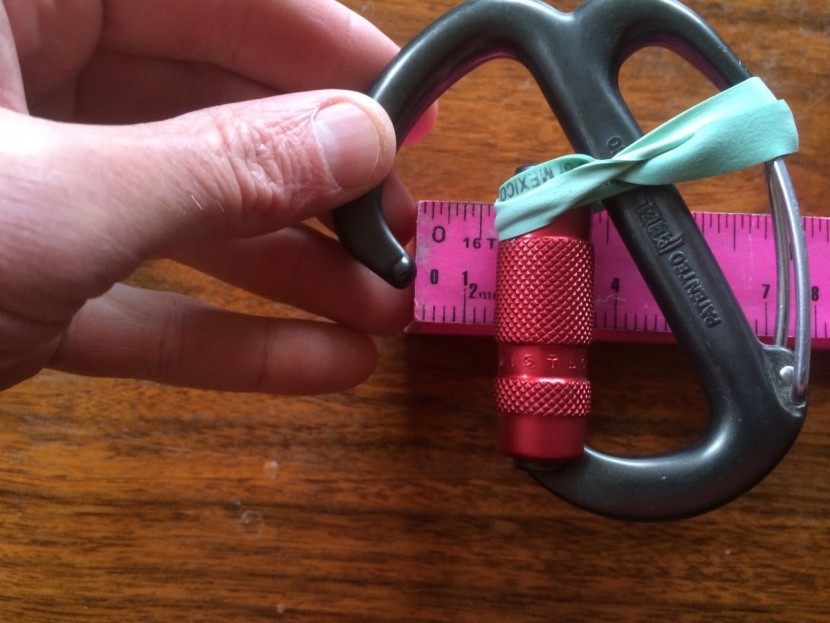 petzl freino - as you can see, the gate opening is minimal, a mere 1.6cm, which is...