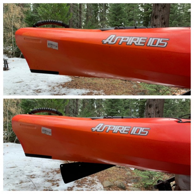 kayak - a simple tug on the pull cord attached to the side of the aspire 105...