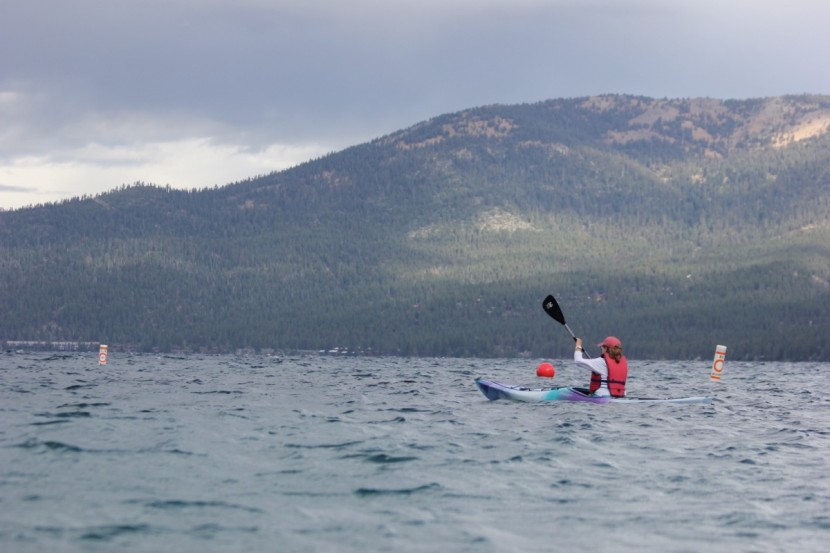 kayak paddle - some paddlers prefer a high angle paddling style.