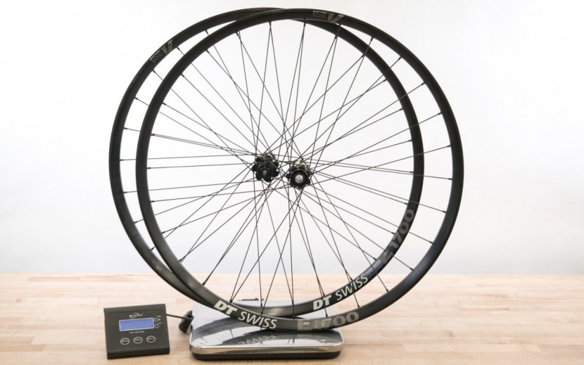 dt swiss e 1700 spline two 30 wheelset - the e 1700 spline wheels are the heaviest in the test.