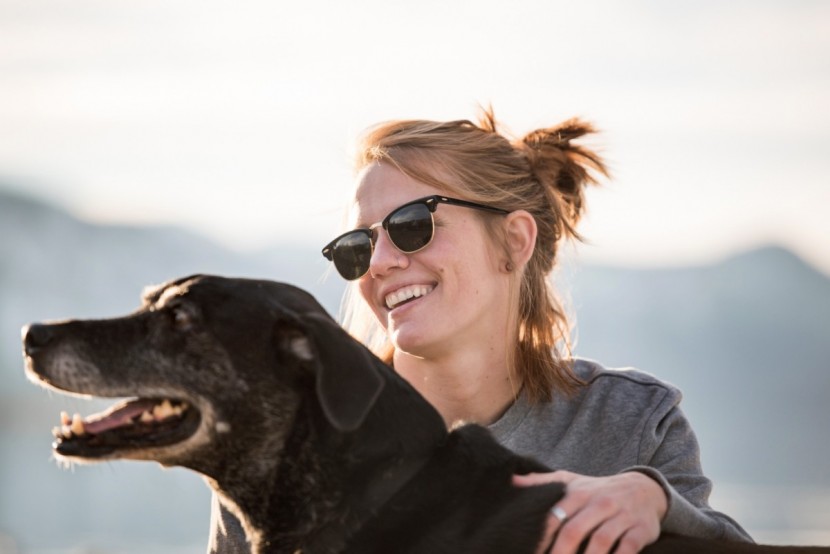 ray-ban clubmaster classic - even the dog thinks we're pretty hip in the clubmasters.