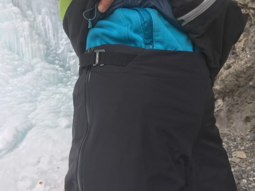 arc'teryx alpha sl pant for women - the hook and loop closure on both sides keeps the pants secure. this...