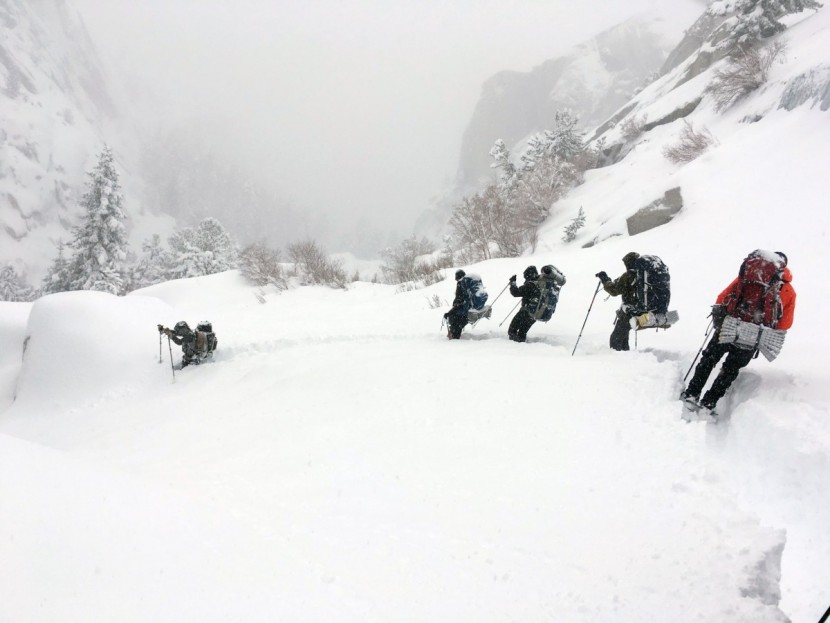 winter boots men - on a day like this no snowshoes = no progress. yes, the lead hiker...