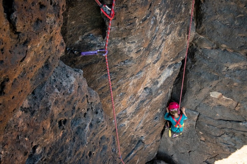 camp bambino full-body - testing at black rocks climbing area near st. george, utah.