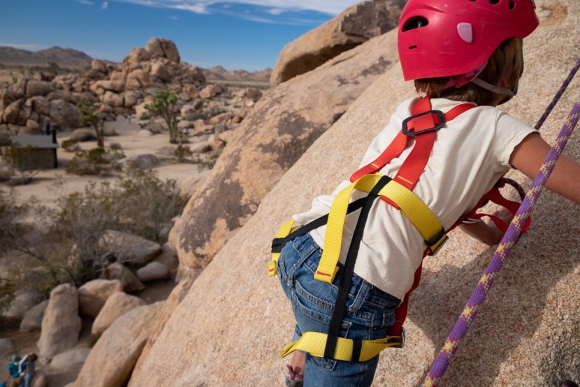 camp bambino full-body - this will adjust to fit a wide range of climbers.