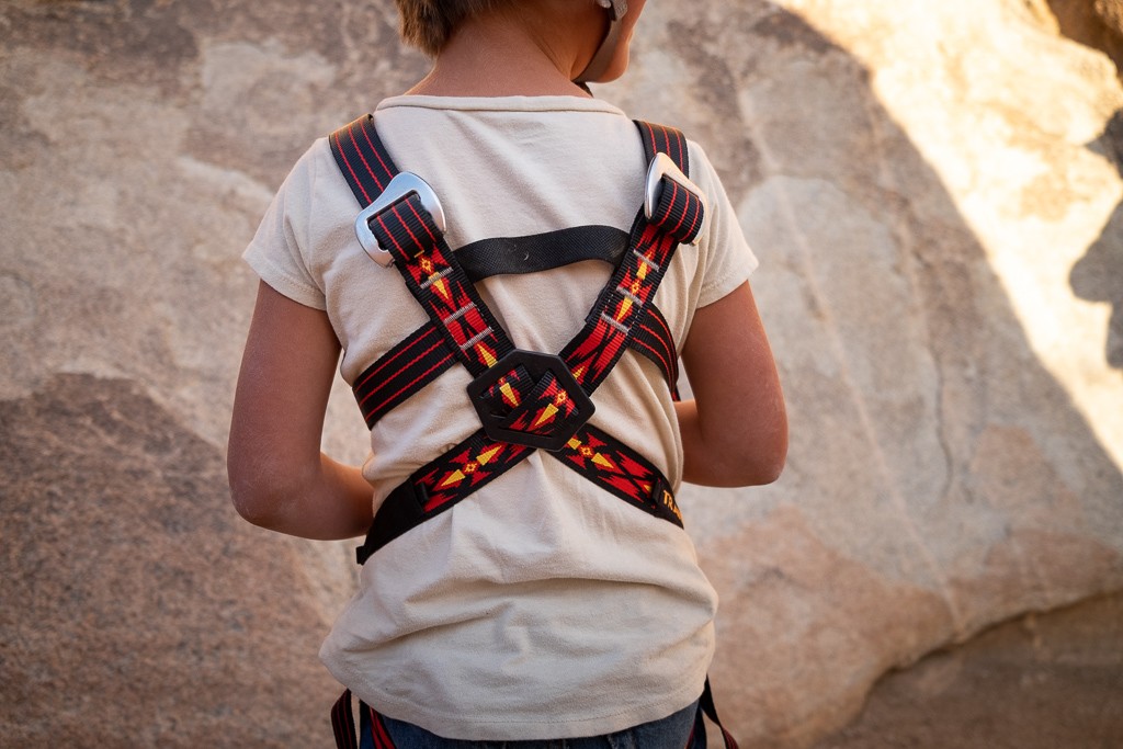 trango junior - buckles on the back keep kids from messing with them.