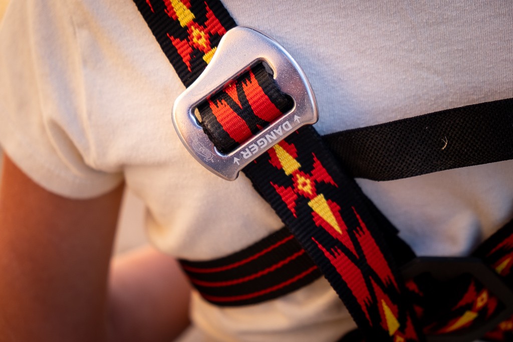 trango junior - danger shows when not doubled back.