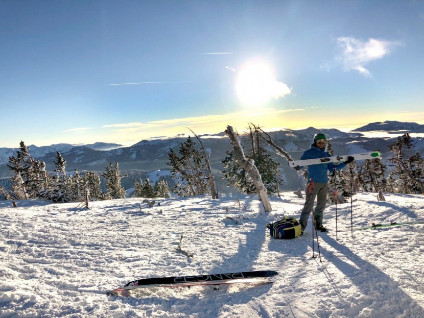 ski pants men - human powered skiing high above wyoming&#039;s teton pass.