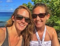 Testing sunglasses on sunny Caribbean beaches.