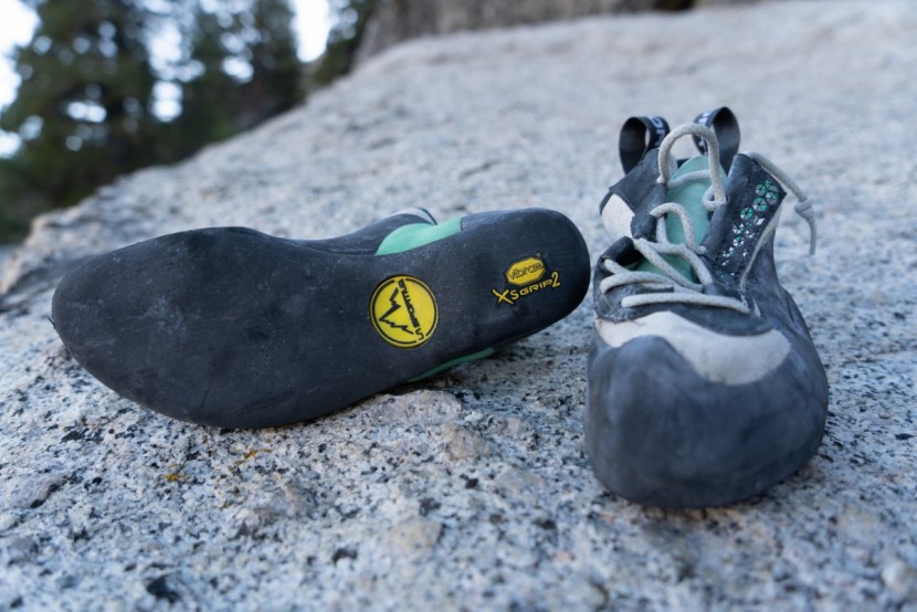 la sportiva miura for women - the xsgrip2 rubber on the miura makes them sticky and durable.