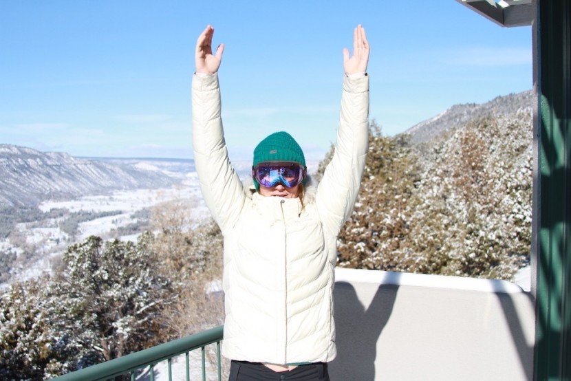 columbia peak to park for women - and hardly rides up when you put your arms up.