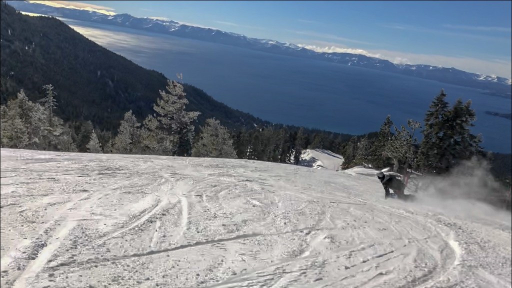 lib tech travis rice pro pointy - hard to decide whether to look at lake tahoe or focus on the high...