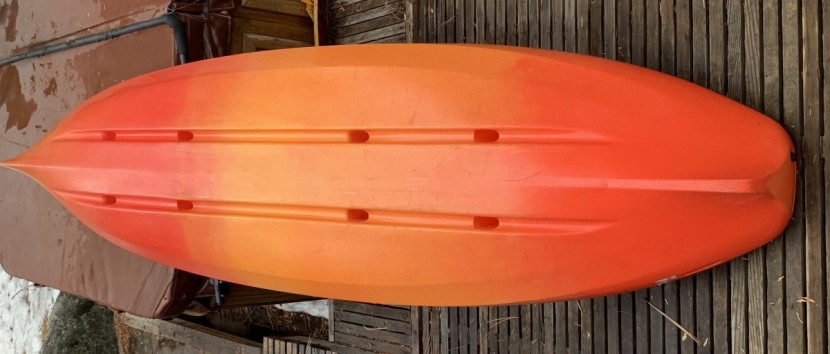 kayak - the wilderness systems aspire 105 uses dual inverted keel lines on...