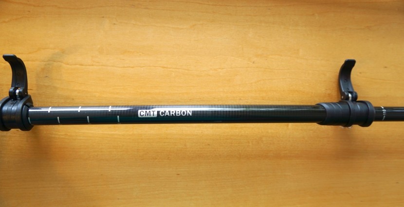 cascade mountain tech carbon fiber quick lock - here is the cascade pole shaft with its quick lock adjustment levers.