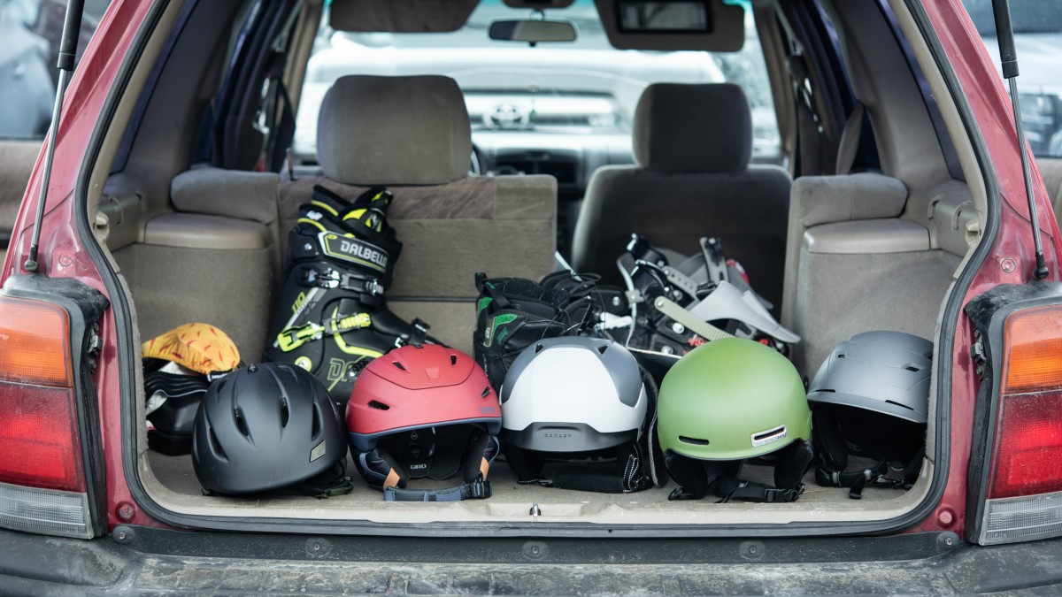 Best Ski Helmet Review (A group of ski and snowboard helmets we purchased, ready for a day of testing.)