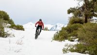 Testing the Salsa Beargrease near South Lake Tahoe.