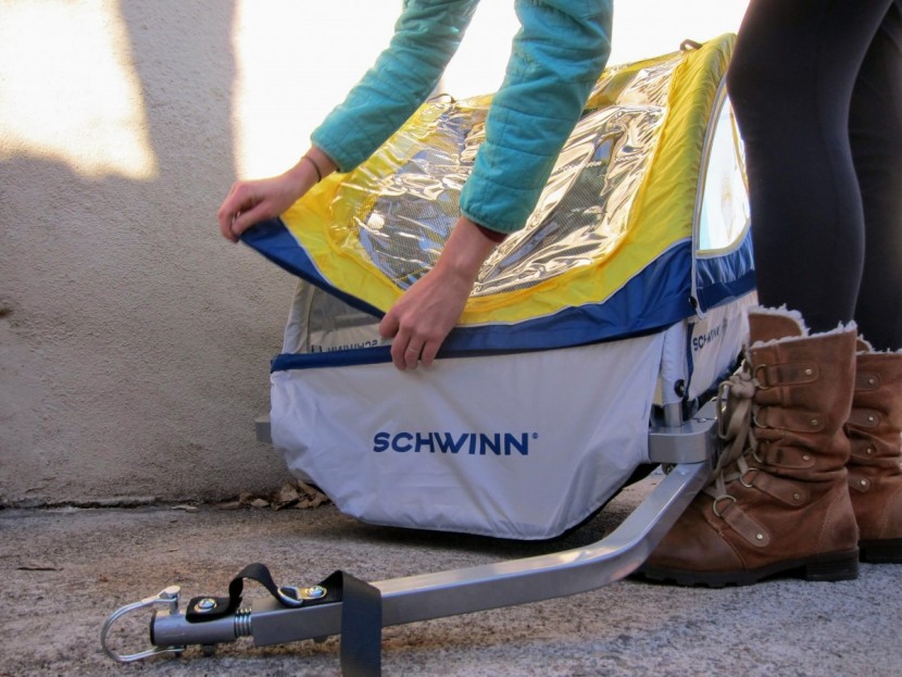 schwinn echo - trying to line up the velcro strip that secures the echo&#039;s cover is...