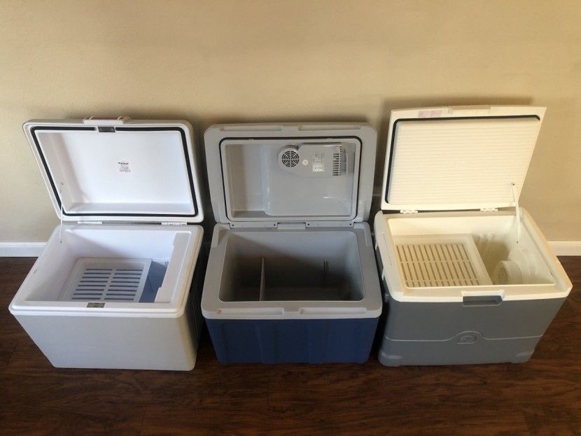 igloo iceless 40 - thermoelectric models we tested, from left to right: koolatron...