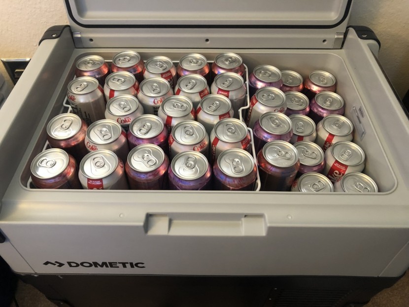 dometic cfx 50w - a full load of 86 cans - 14 more than dometic advertises, thanks to...