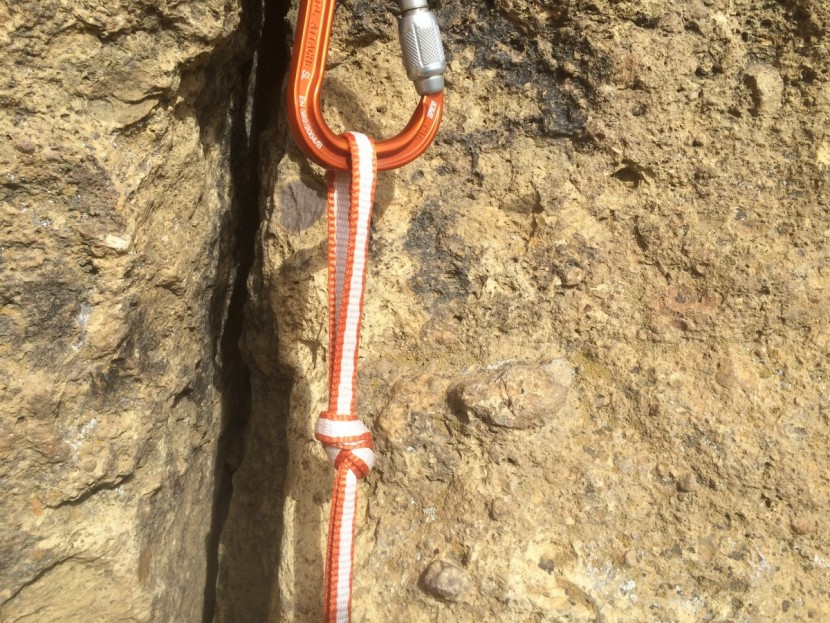 trango low bulk 11mm sling - because it is so thin, it is also more supple than the other slings...