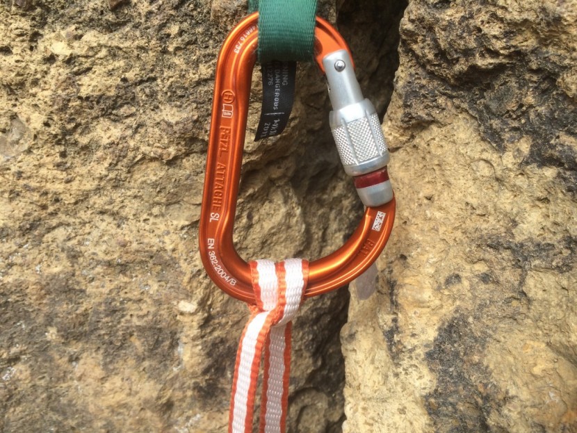 trango low bulk 11mm sling - 11mm seems to be the sweet spot for sling width that enables knots...