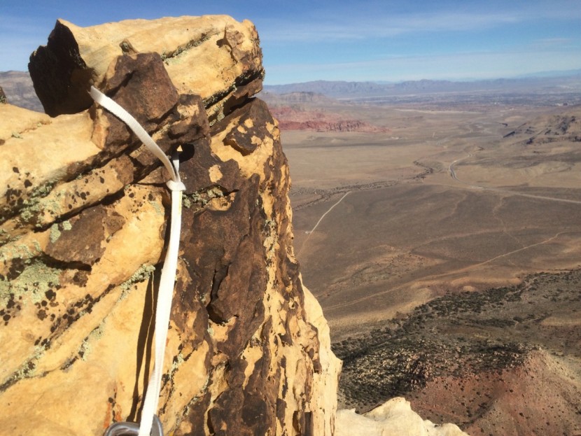 climbing slings - the petzl pur&#039;anneau sling tied with a slip knot around a large...