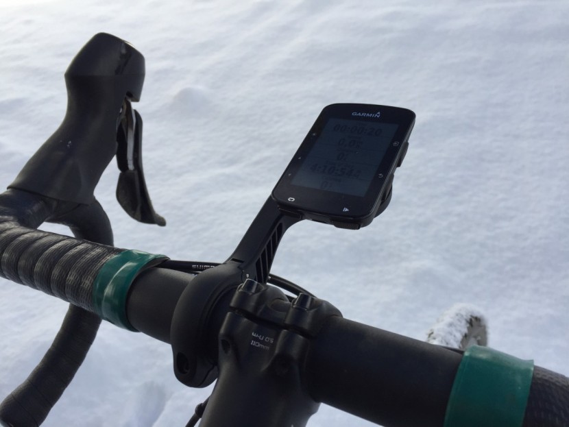 garmin edge 520 plus - we can&#039;t recommend riding your gravel bike to the snowline, but we...