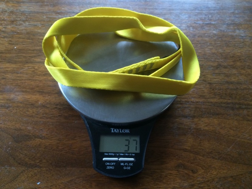 black diamond nylon sewn runner - this sling weighs 37g, ever so slightly lighter than the other nylon...