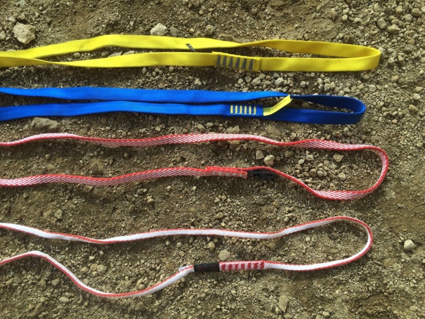 the three widest slings in this review on top: the yellow bd nylon...