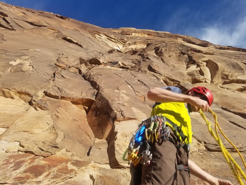 sterling nylon sewn runner - racked up with a couple cams, a lot of quickdraws, and even more...