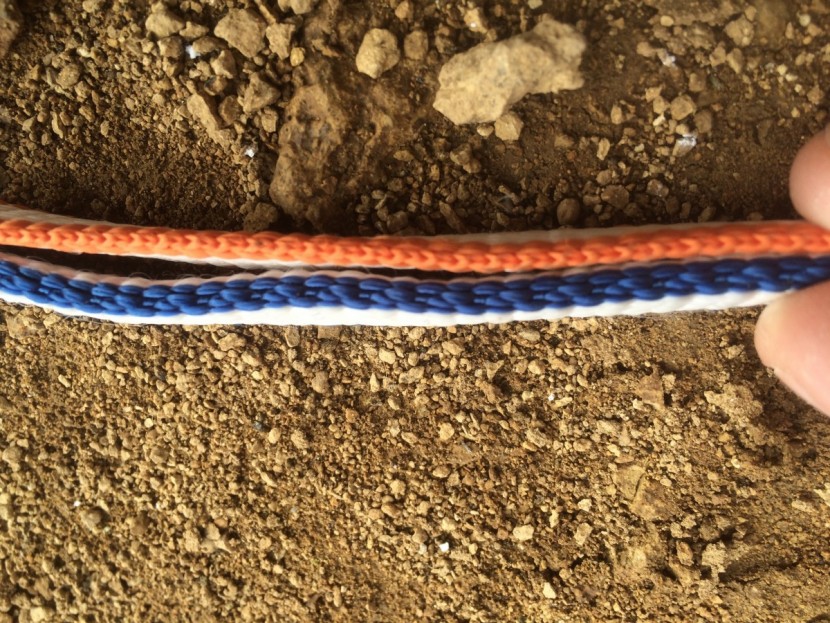 climbing slings - these two slings, the trango low bulk 11 on top and the camp usa...