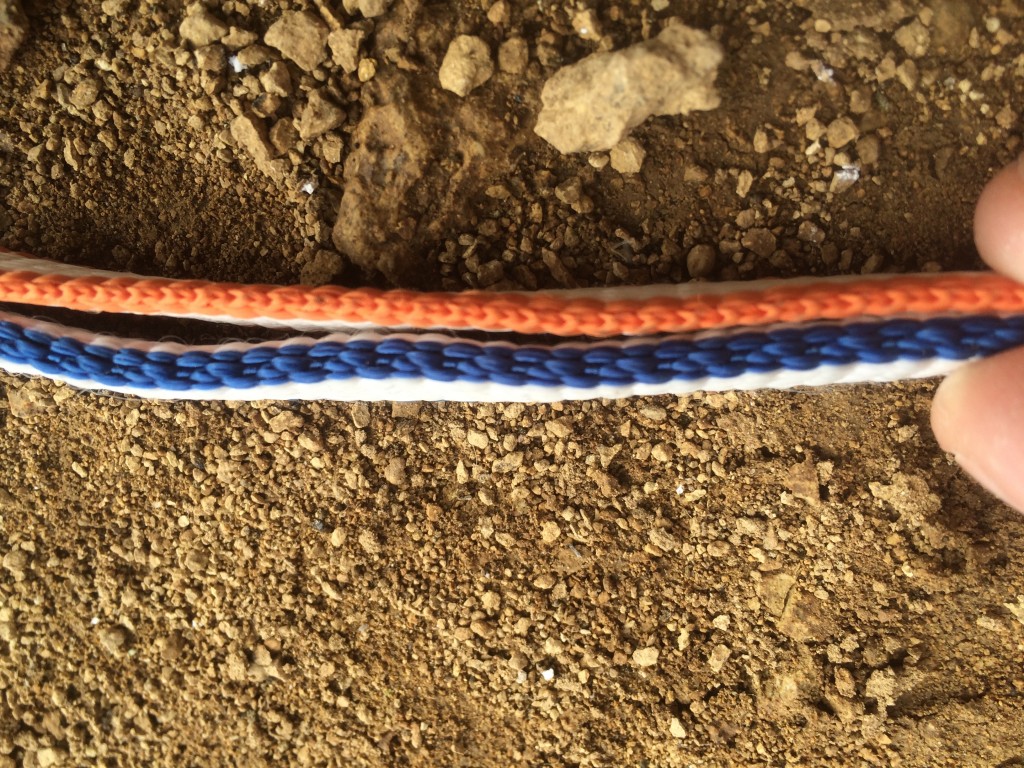 climbing slings - these two slings, the trango low bulk 11 on top and the camp usa...