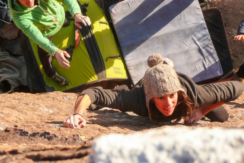 climbing chalk - the placebo effect in action, perhaps. well chalked hands equal...