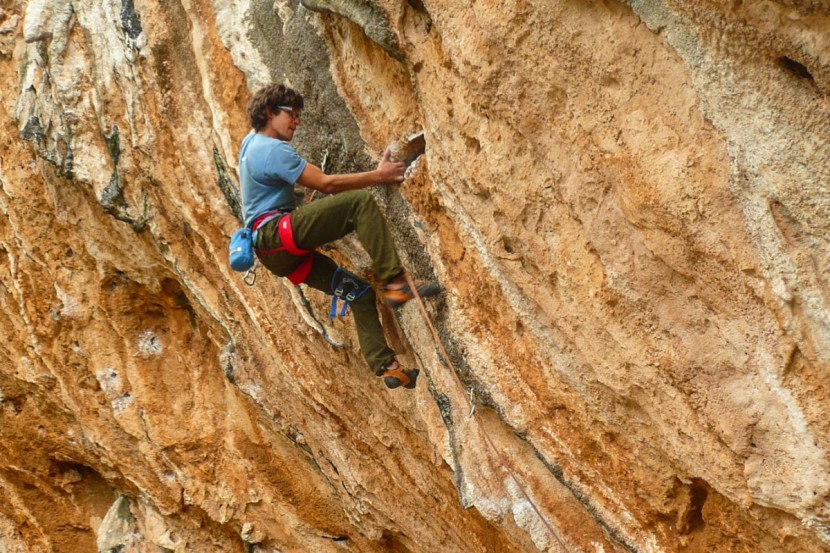 our head tester, wrangling tufas on kalymnos.