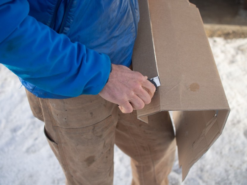 sog flash ii - cardboard is deceptively hard on a knife blade. impurities in the...