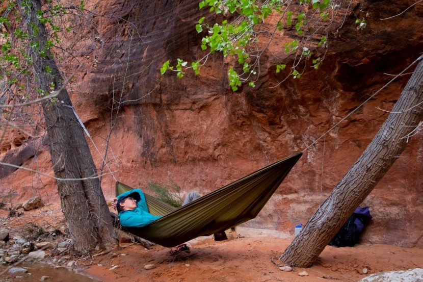 hammock - if you find two trees by a creek deep in a canyon, you&#039;ll be happy...