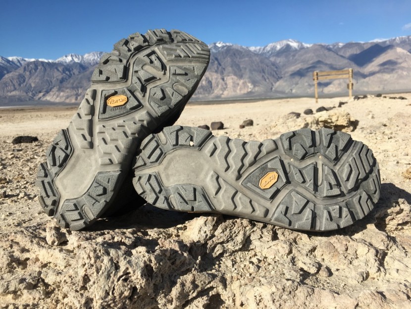 vasque juxt - the lower profile lugs give good grip on dry trails.