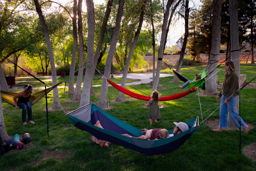hammock - we turned some kids loose on the hammocks and really put their...