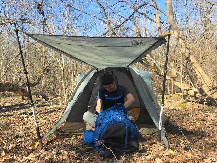 slumberjack nightfall 2 - the vestibule awning is awesome and creates a nice 'front porch' feel.