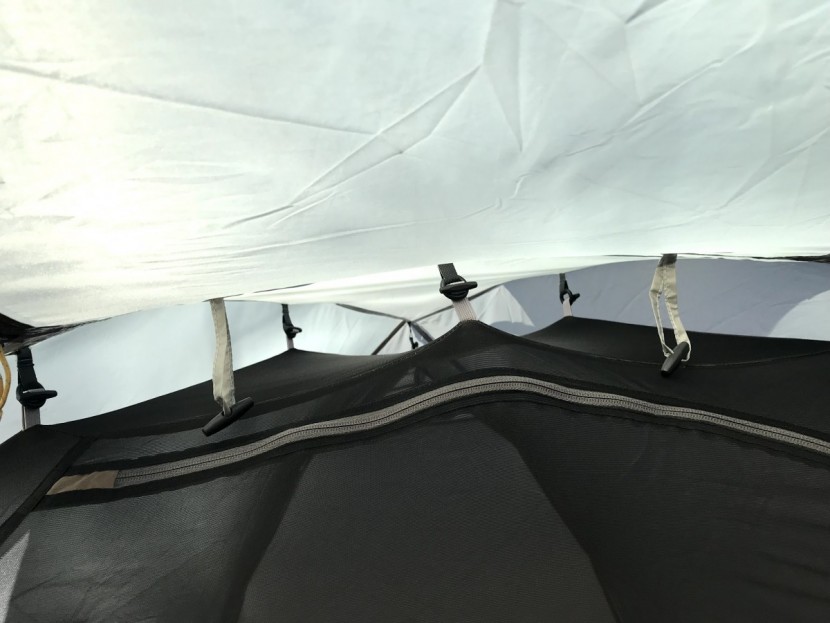 slumberjack nightfall 2 - the tent (bottom) is connected to the fly (top) by a series of...