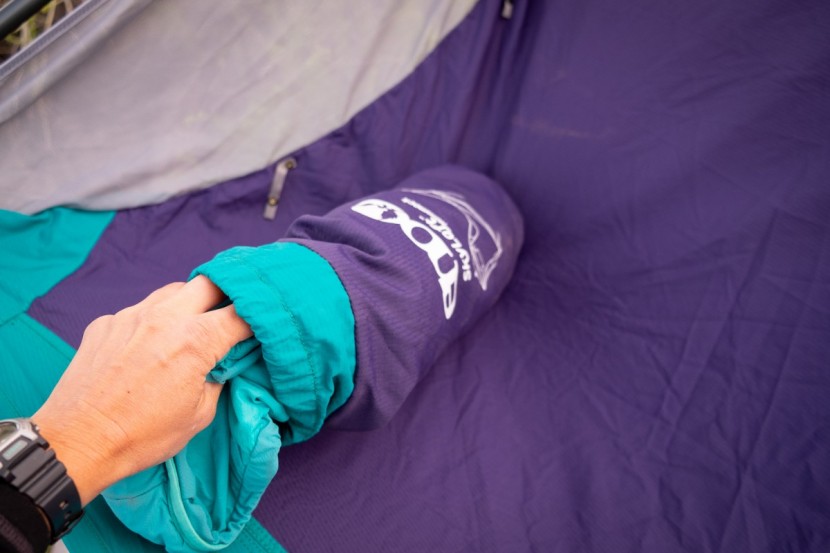 simply stuff your jacket...