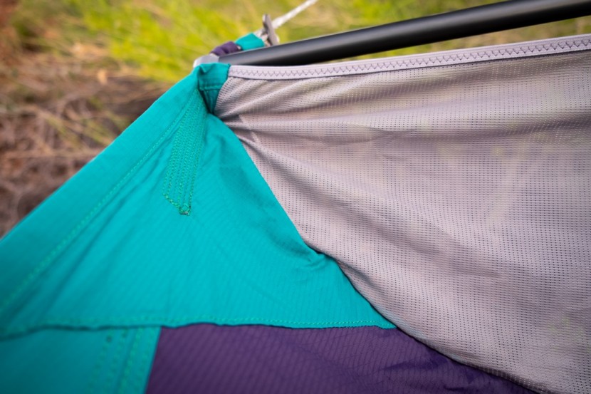 eno skyloft - the hammock&#039;s nylon is soft, yet noticeably heavier duty than any...