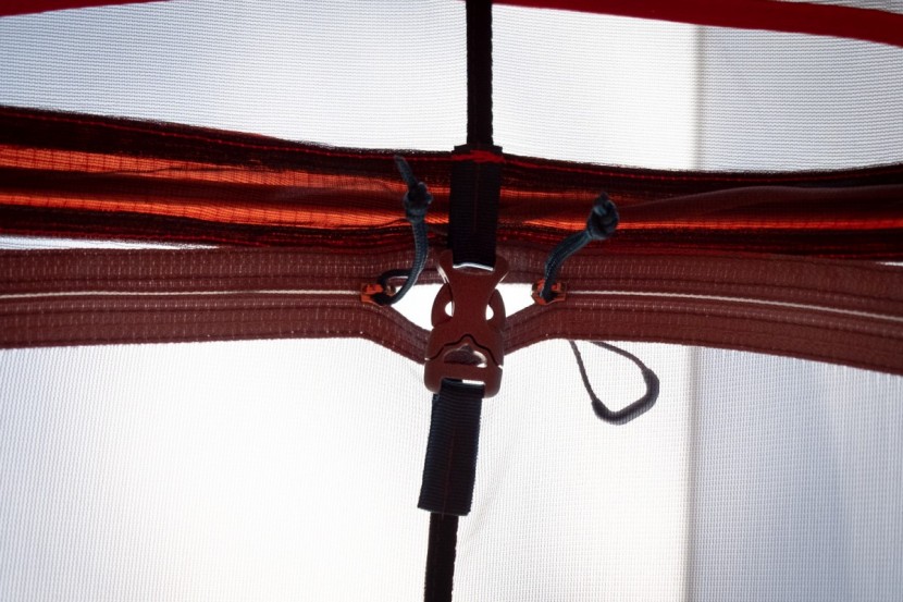 rei co-op flash air - you need to clip this small plastic buckle to hold the ridgeline...