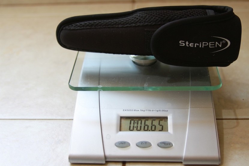 steripen ultra - relative weight with the case.
