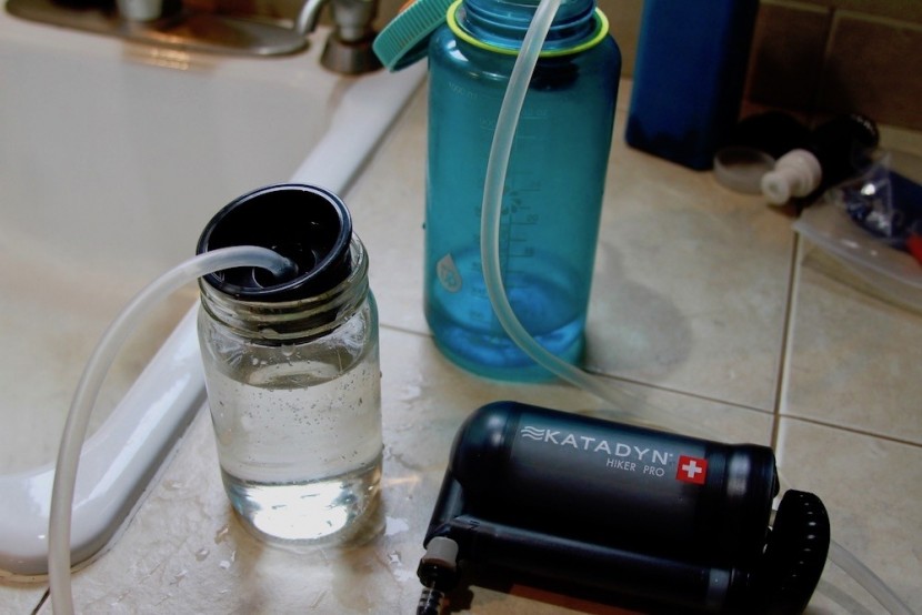 katadyn hiker pro - during an at home test, we look at the adaptor end to see what kind...