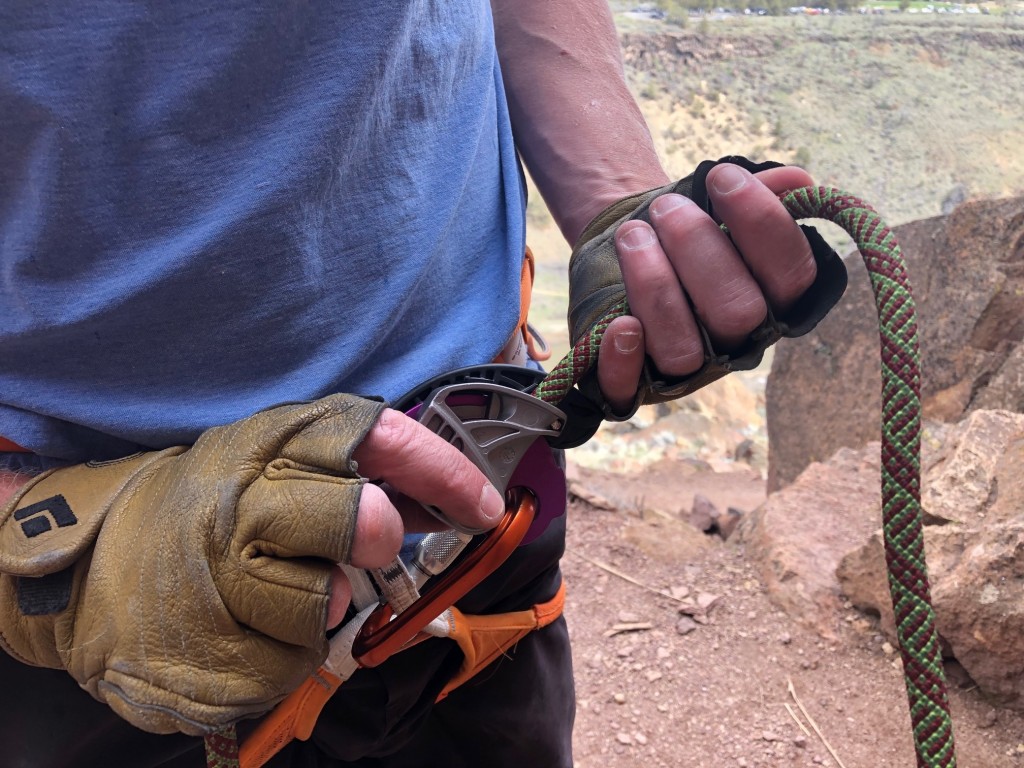 trango vergo - on the underside of the vergo is a place for your right index finger...