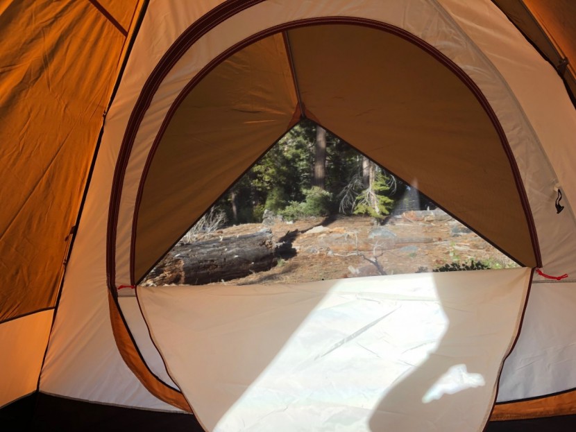 rei co-op camp dome 4 - the rei camp dome 4 has a good-sized window on each door to keep the...