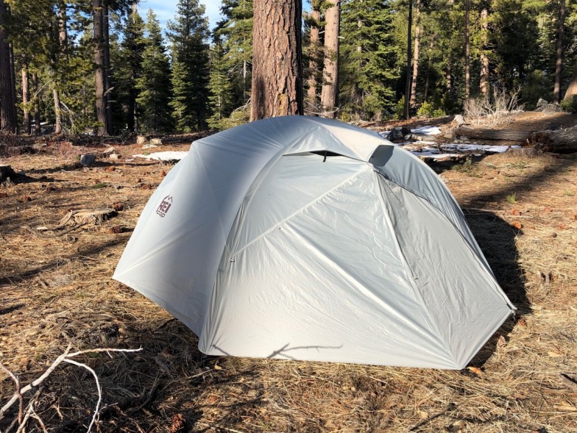 rei co-op half dome 4 plus - rainfly coverage on the half dome 4 plus is extensive. you'd never...